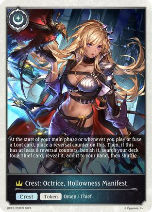 Crest: Octrice, Hollowness Manifest (BP20-T02EN) - BP20 Omens and Heirs
