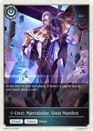 Crest: Mjerrabaine, Great Manifest (BP20-T11EN) - BP20 Omens and Heirs
