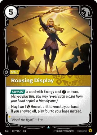Rousing Display Radiance Foil Riftbound single card by UVS Games