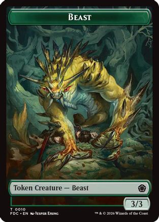 Beast // Phyrexian Beast Double-Sided Token  (FDC-10 // 11) - [Commander: Foundations]