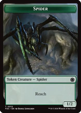 Spider // Beast Double-Sided Token  (FDC-12 // 10) - [Commander: Foundations]