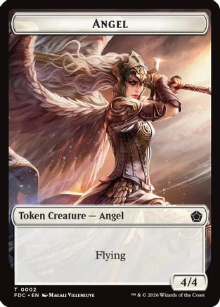 Angel (0002) // Spirit Double-Sided Token  (FDC-2 // 3) - [Commander: Foundations]
