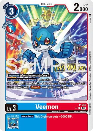Veemon (Official Store Tournament 2026 Vol. 4 Winner) (P-248) - [Digimon Promotion Cards] Foil