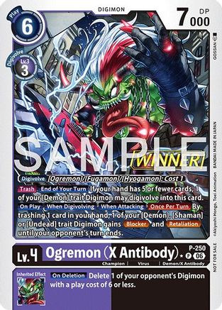 Ogremon (X Antibody) (Official Store Tournament 2026 Vol. 4 Winner) (P-250) - [Digimon Promotion Cards] Foil