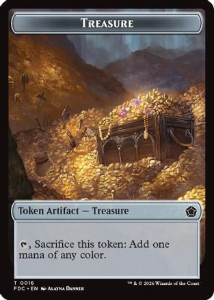 Treasure // The Monarch Double-Sided Token  (FDC-16 // 17) - [Commander: Foundations]
