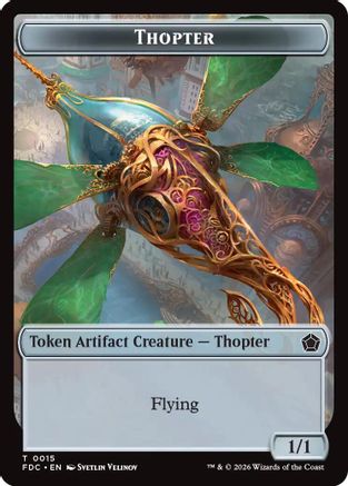 Thopter // The Monarch Double-Sided Token  (FDC-15 // 17) - [Commander: Foundations]
