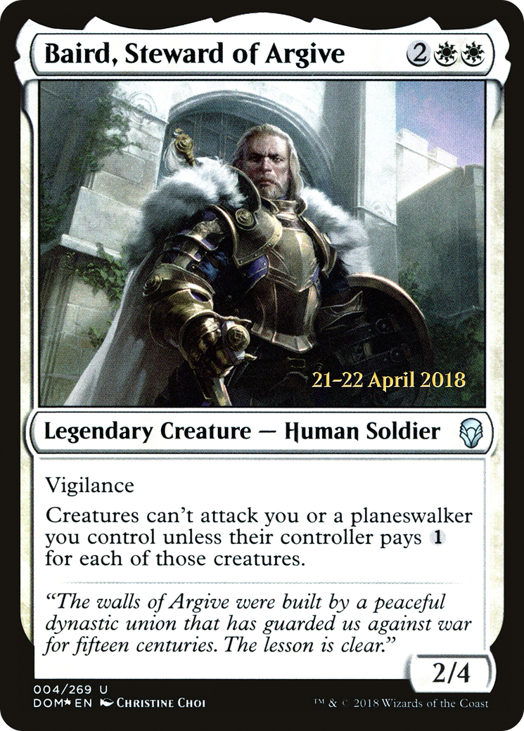 Baird, Steward of Argive [Dominaria Prerelease Promos] - Trinity Hobby