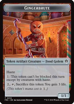 Gingerbrute // Jace Double-Sided Token  [Foil]  (FRC-12 // 5) - [Commander: Reality Fracture]
