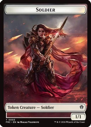 Soldier // Shark Double-Sided Token  [Foil]  (FRC-3 // 6) - [Commander: Reality Fracture]