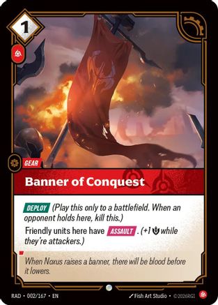 Banner of Conquest (002/167) Radiance Foil Riftbound single by UVS Games