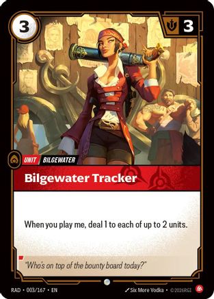 Bilgewater Tracker (003/167) Radiance Riftbound single by UVS Games cards