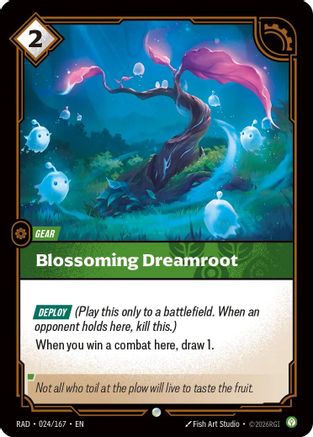 Blossoming Dreamroot (024/167) Radiance Foil Riftbound single by UVS Games