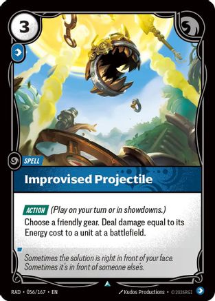 Improvised Projectile 056/167 Radiance Foil Riftbound single card by UVS Games