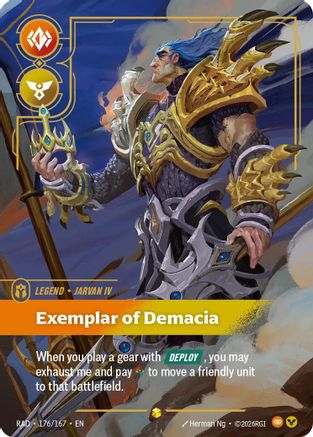 Jarvan IV Exemplar of Demacia Overnumbered Radiance Foil Riftbound single card by UVS Games
