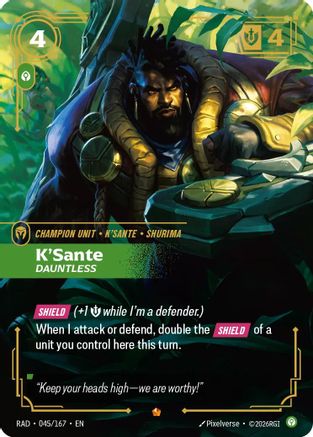 K'Sante, Dauntless Radiance Foil Riftbound single card (045/167) by UVS Games