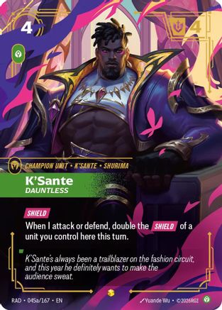 K'Sante Dauntless alternate art Radiance Foil Riftbound single by UVS Games