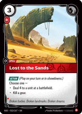 Lost to the Sands (013/167) Radiance Foil Riftbound single by UVS Games