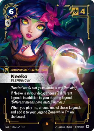 Neeko Bleeding In Radiance Foil Riftbound single card by UVS Games