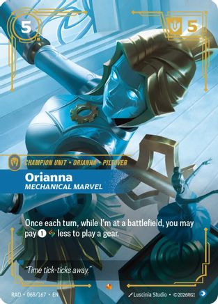 Orianna, Mechanical Marvel Radiance Foil Riftbound single by UVS Games