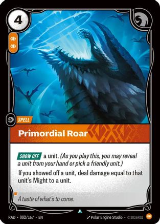 Primordial Roar (082/167) Radiance Foil Riftbound single by UVS Games