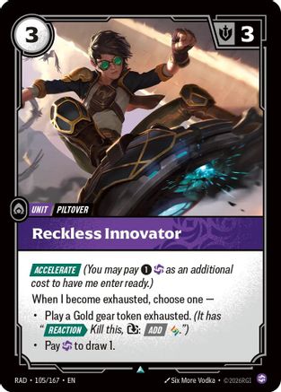 Reckless Innovator (105/167) Radiance Riftbound single card by UVS Games