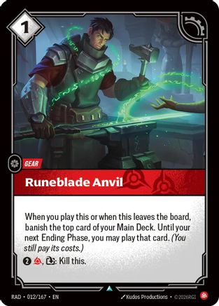 Runeblade Anvil (012/167) Radiance Foil Riftbound single by UVS Games card