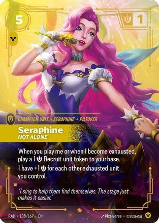 Seraphine Not Alone 138/167 Radiance Foil Riftbound single by UVS Games card image