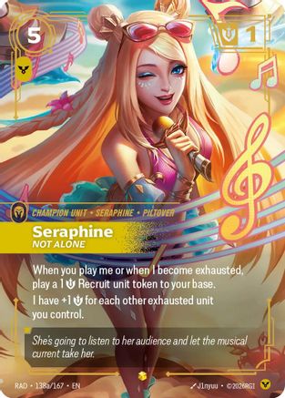 Seraphine Not Alone Alternate Art Radiance Foil Riftbound single card by UVS Games
