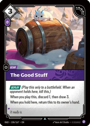The Good Stuff Radiance Foil Riftbound single card by UVS Games, card 106/167