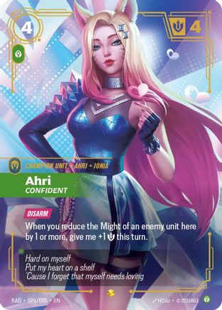 Ahri Confident K/DA Special Art Card SP1/005 Radiance Foil Riftbound single by UVS Games