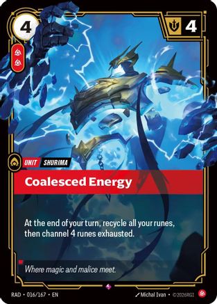 Coalesced Energy (016/167) Radiance Foil Riftbound single by UVS Games