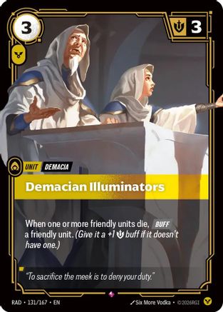 Demacian Illuminators Radiance Foil Riftbound single card by UVS Games