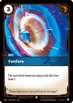 Fanfare (047/167) Radiance Foil Riftbound single card by UVS Games