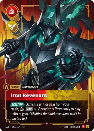 Mordekaiser, Iron Revenant Radiance Foil Riftbound single by UVS Games