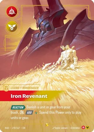 Mordekaiser Iron Revenant Overnumbered 170/167 Radiance Foil Riftbound single by UVS Games