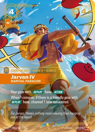 Jarvan IV Martial Paragon Alternate Art Radiance Foil Riftbound single by UVS Games
