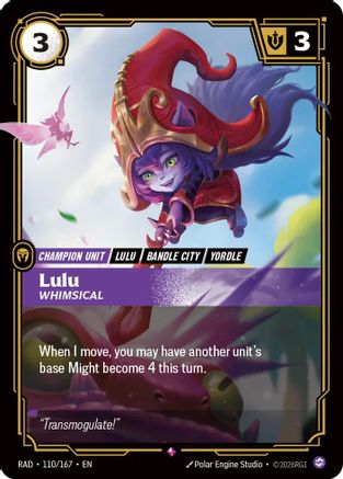 Lulu Whimsical Radiance Foil Riftbound single card by UVS Games