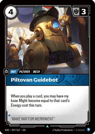 Piltovan Guidebot Radiance Foil Riftbound single card by UVS Games