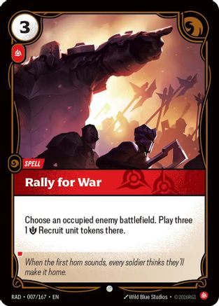 Rally for War (007/167) Radiance Foil Riftbound single by UVS Games