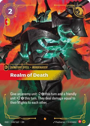 Realm of Death (144/167) Radiance Foil Riftbound trading card by UVS Games
