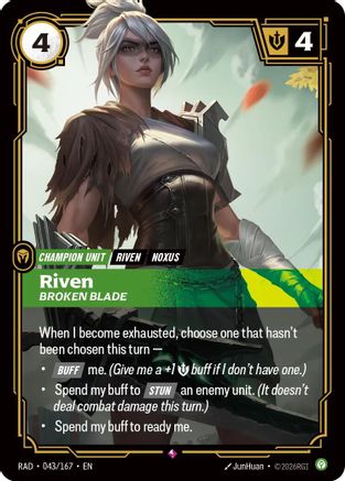 Riven, Broken Blade (043/167) Radiance foil Riftbound single by UVS Games