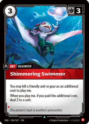 Shimmering Swimmer (014/167) Radiance Foil Riftbound single by UVS Games