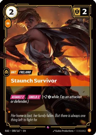 Staunch Survivor (088/167) Radiance Foil Riftbound single by UVS Games