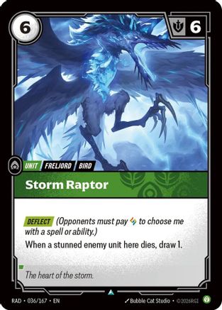 Storm Raptor Radiance Foil Riftbound single card by UVS Games 036/167