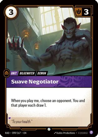 Suave Negotiator (099/167) Radiance Riftbound single card by UVS Games