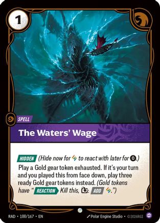 The Waters' Wage Radiance Riftbound single card by UVS Games, 100/167