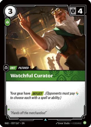 Watchful Curator (037/167) Radiance Foil Riftbound single by UVS Games card image