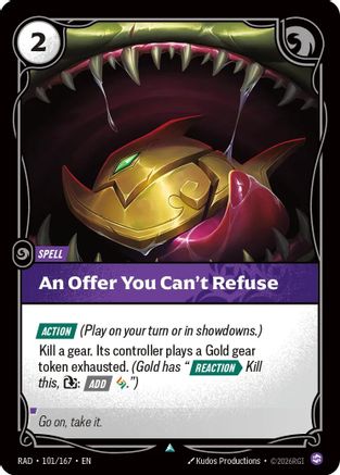 An Offer You Can't Refuse (101/167) Radiance Foil Riftbound single by UVS Games