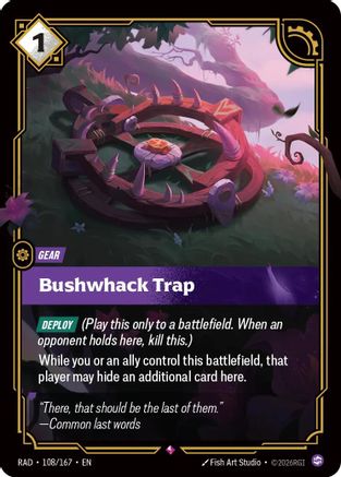 Bushwhack Trap (108/167) Radiance Foil Riftbound trading card by UVS Games