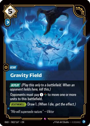 Gravity Field (062/167) Radiance Foil Riftbound single card by UVS Games